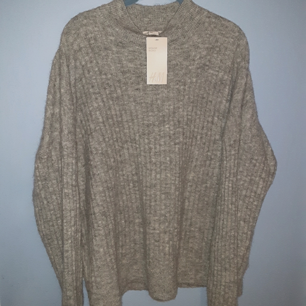 H&M Oversize Mohair Blend Sweater NWT L